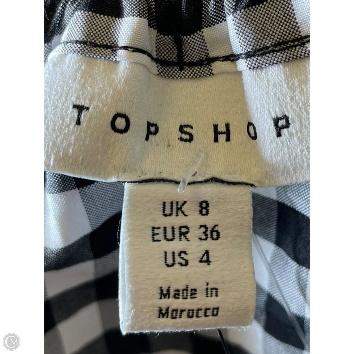Top Long Sleeve By Top Shop In Black & White, Size: 4