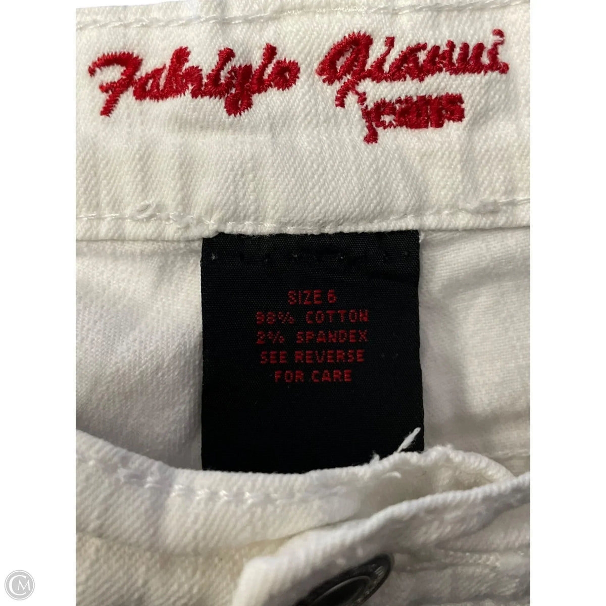 Jeans Straight By Clothes Mentor In White, Size: 6