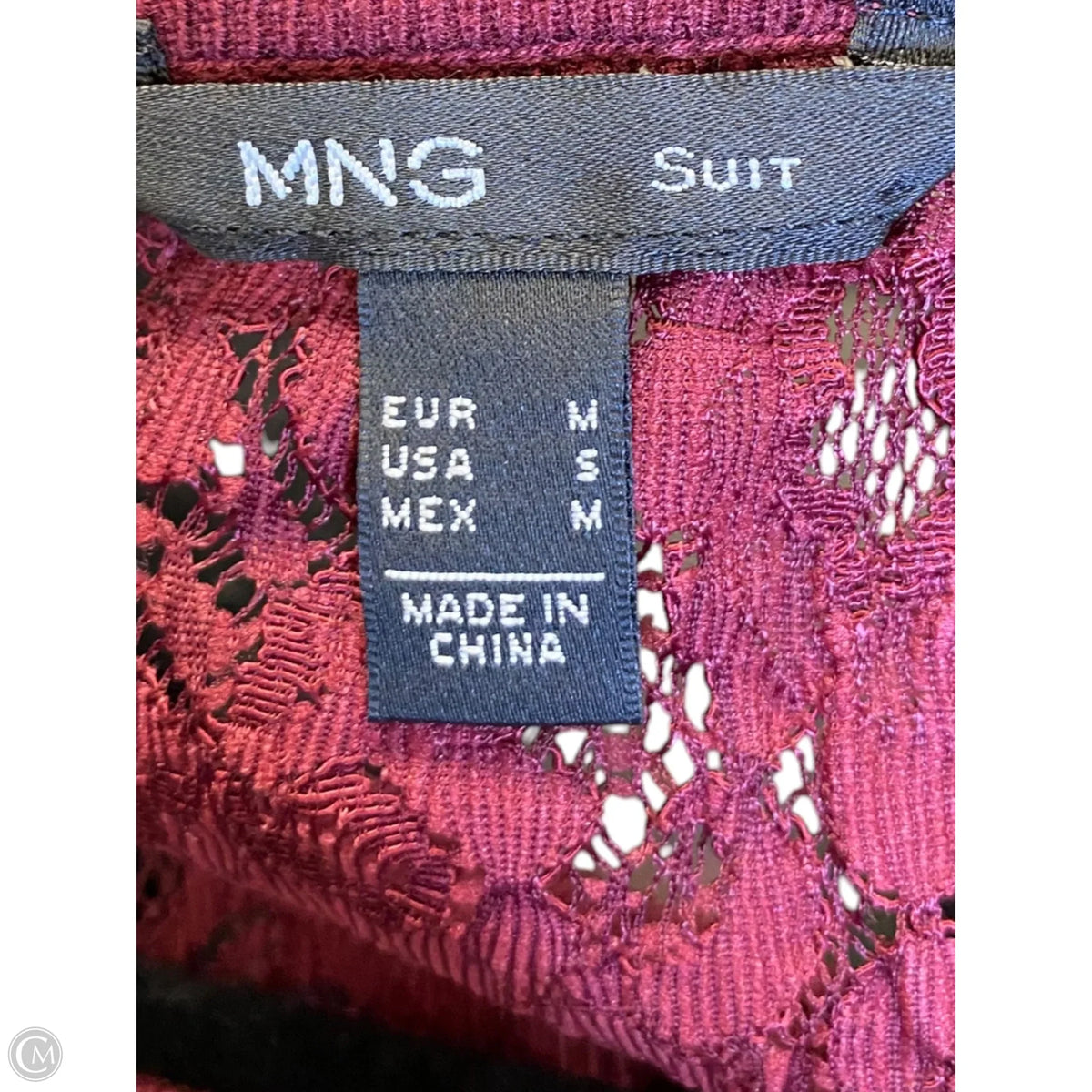 Top Long Sleeve By Mng In Maroon, Size: S