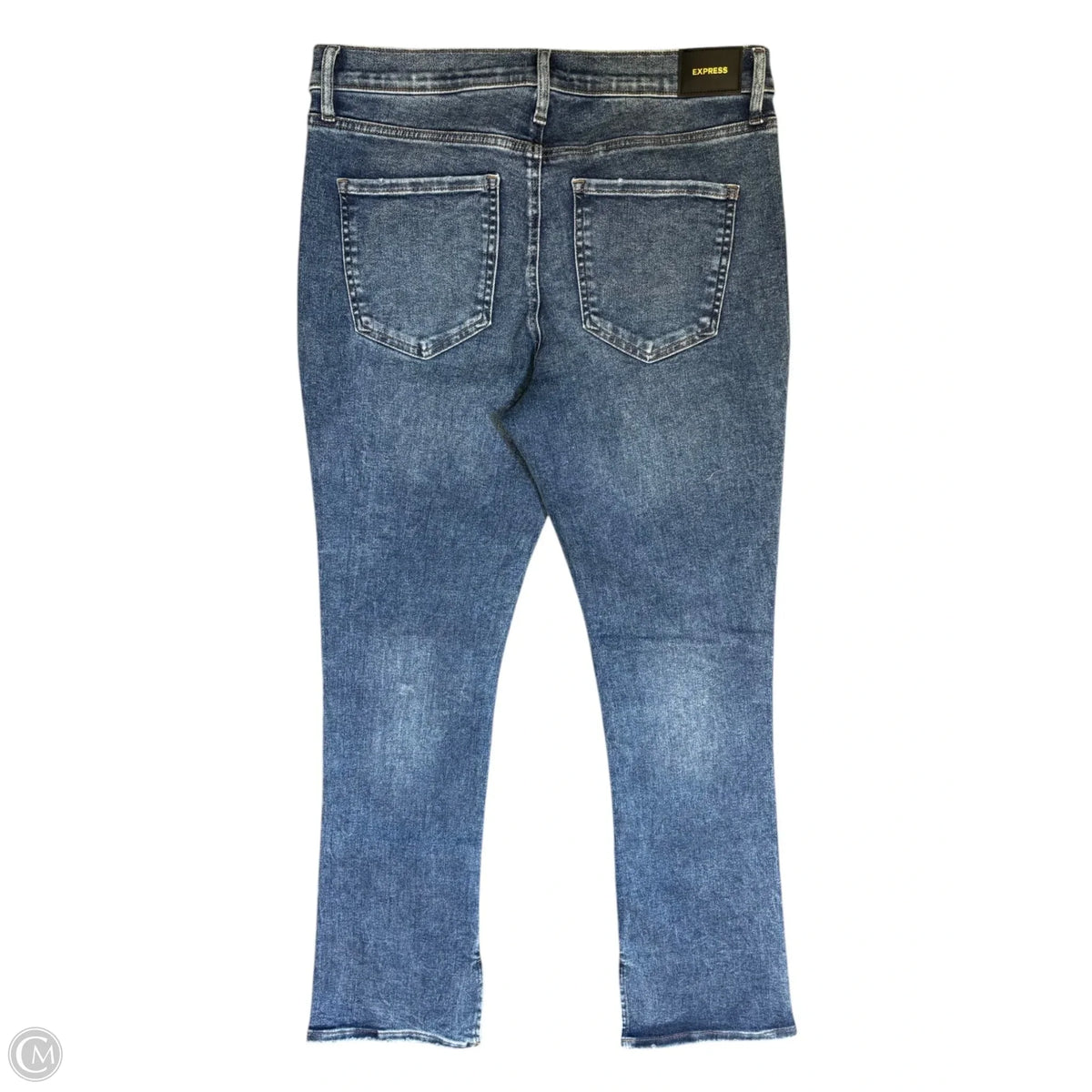 Jeans Straight By Express In Blue Denim, Size: 14