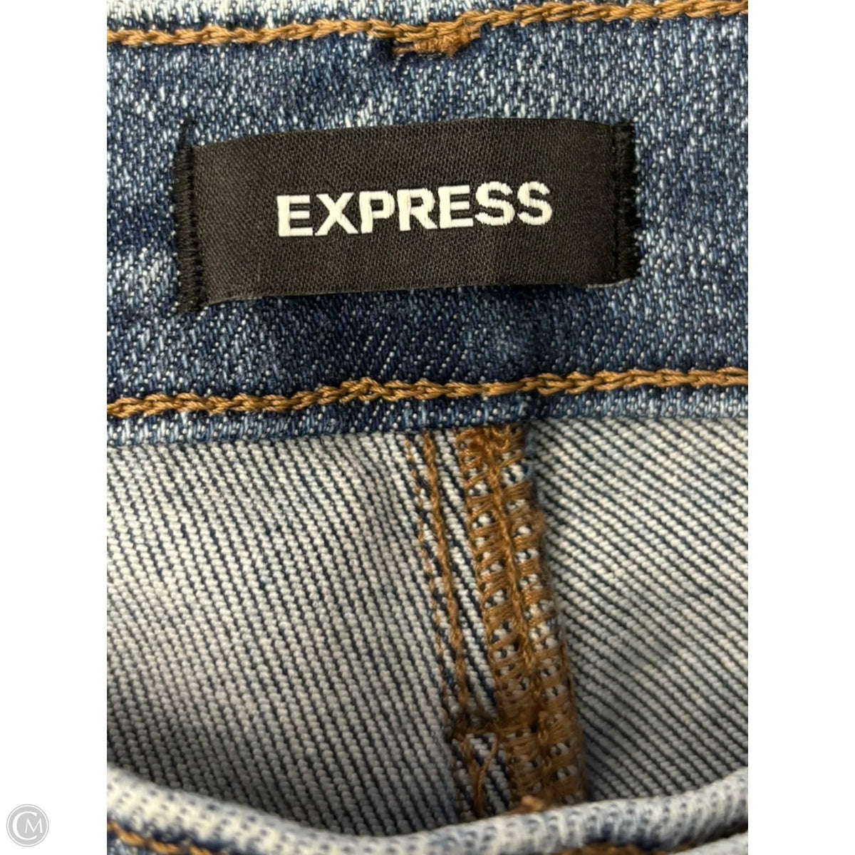 Jeans Straight By Express In Blue Denim, Size: 14