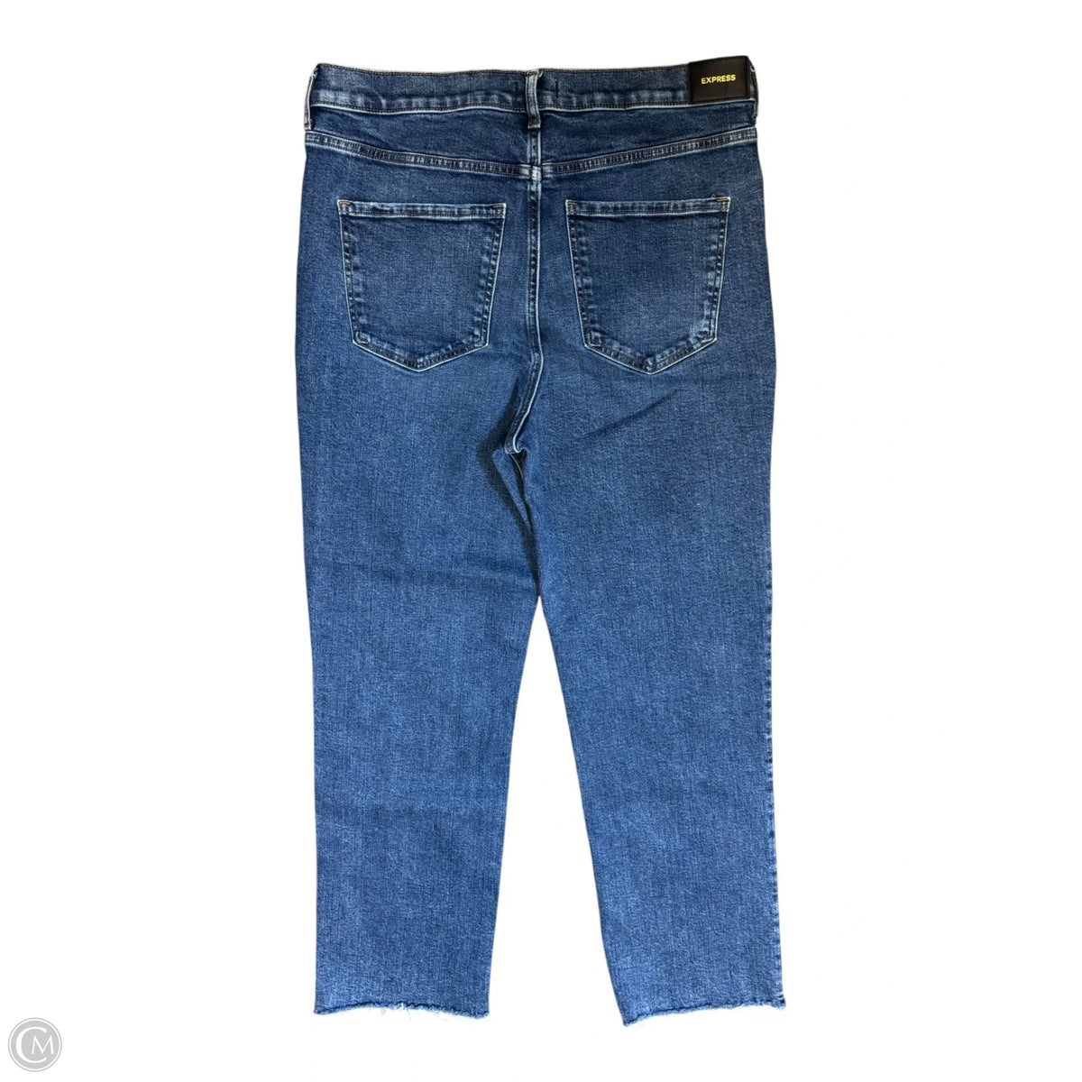 Jeans Straight By Express In Blue Denim, Size: 14