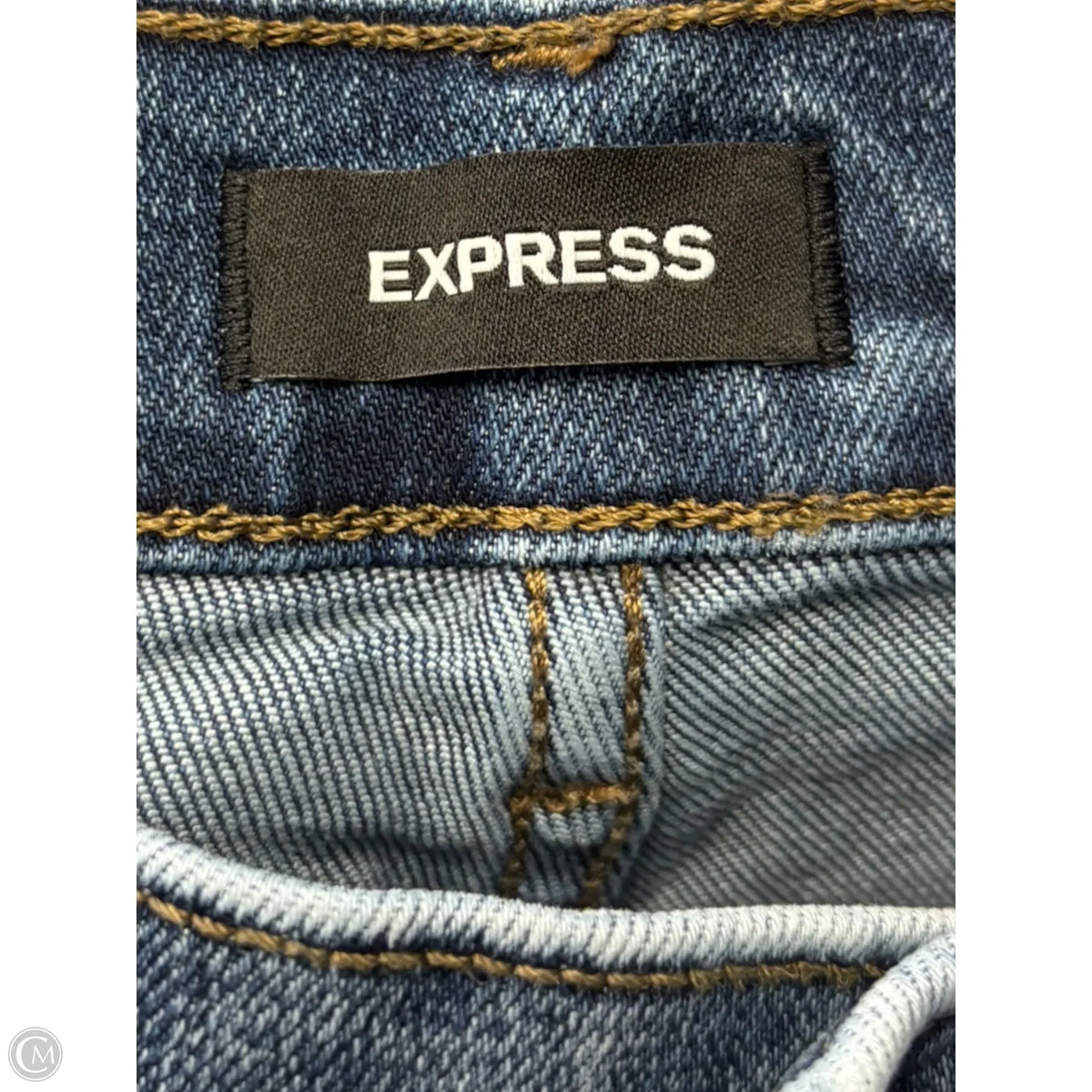 Jeans Straight By Express In Blue Denim, Size: 14