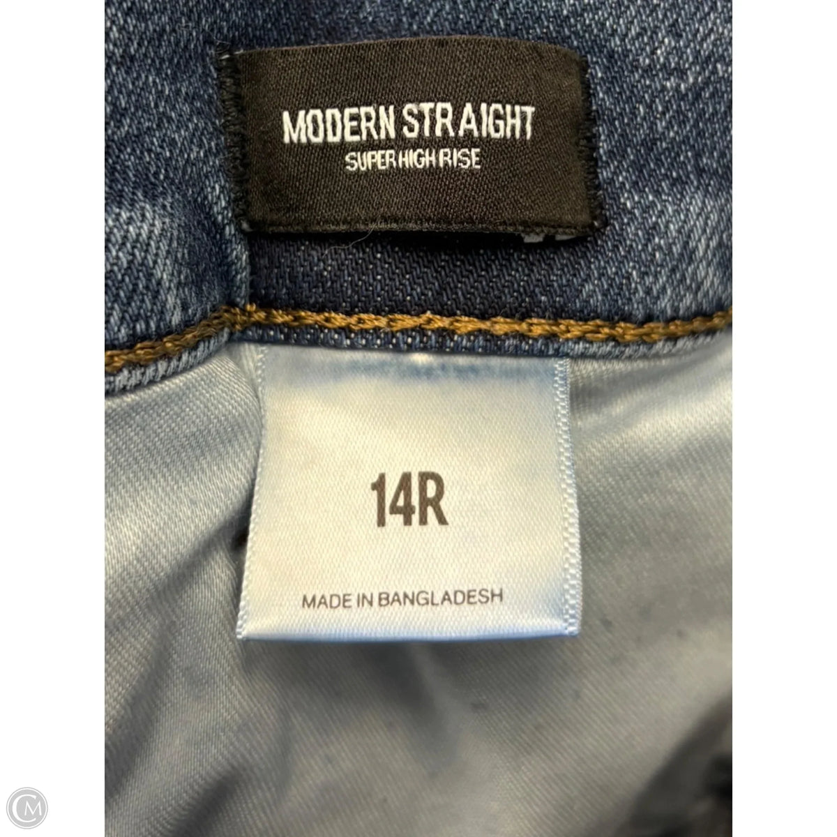 Jeans Straight By Express In Blue Denim, Size: 14
