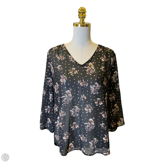 Blouse Long Sleeve By Alice Blue In Multi-colored, Size: M