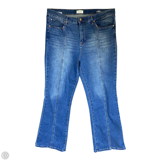 Jeans Flared By Nicole Miller In Blue Denim, Size: 16