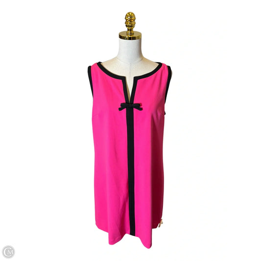 Dress Designer By Karl Lagerfeld In Black & Pink, Size: 14