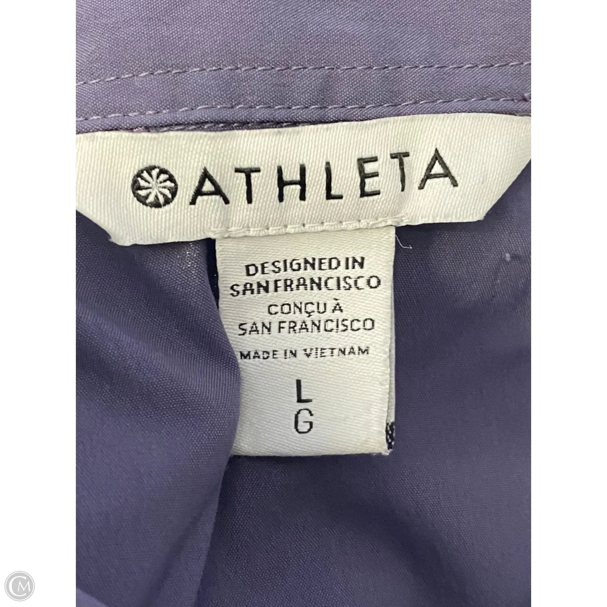 Blouse Long Sleeve By Athleta In Purple, Size: L