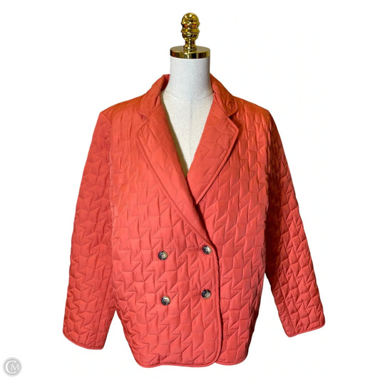 Jacket Puffer & Quilted By Talbots In Coral, Size: Xl