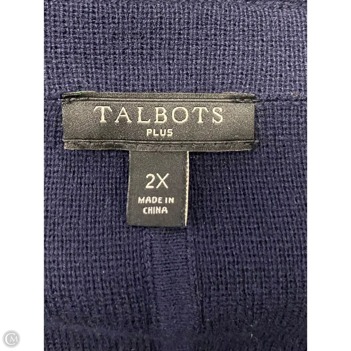 Cardigan By Talbots In Blue & White, Size: 2x