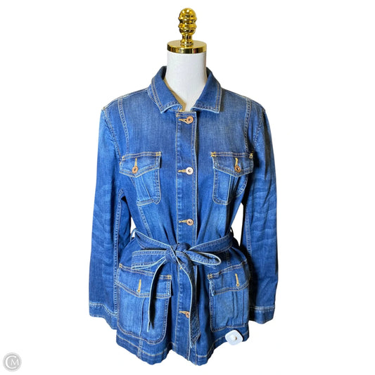 Jacket Denim By Talbots In Blue Denim, Size: Xl