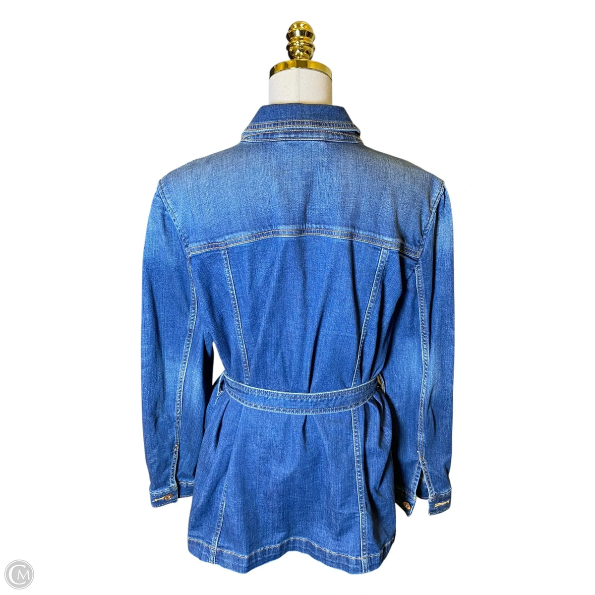Jacket Denim By Talbots In Blue Denim, Size: Xl