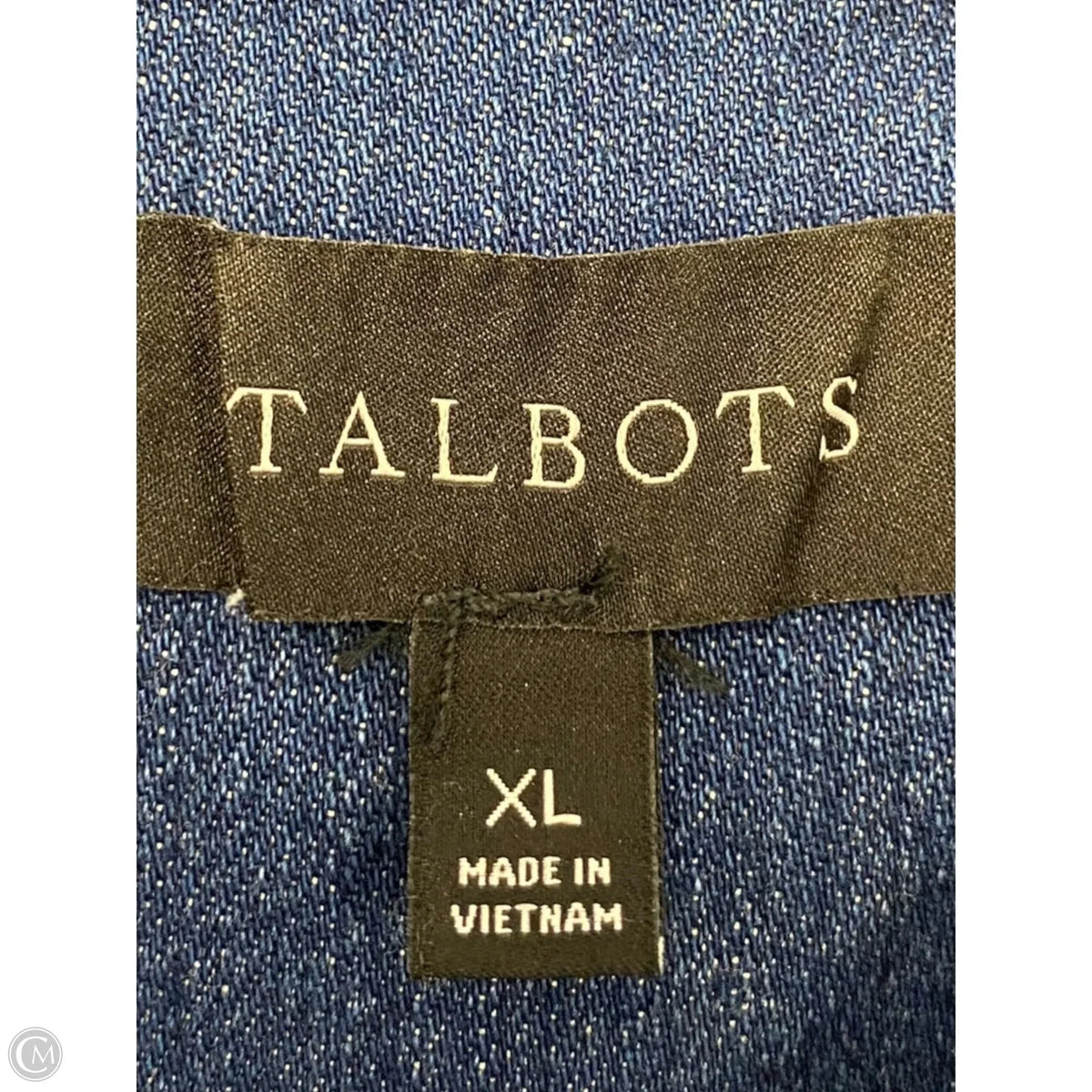 Jacket Denim By Talbots In Blue Denim, Size: Xl