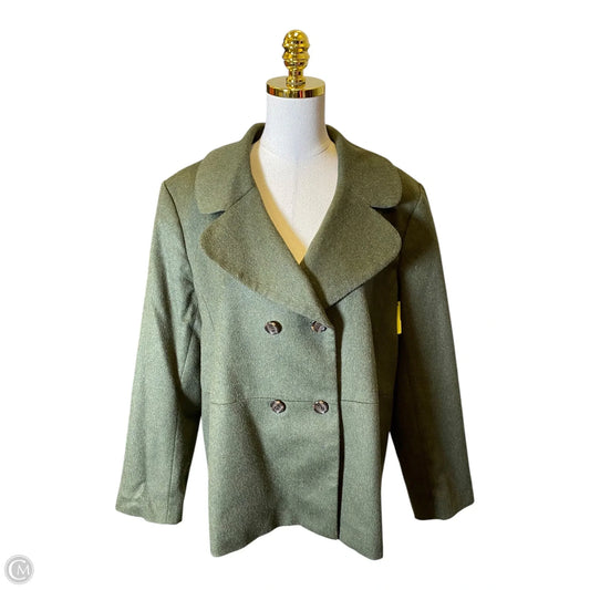 Coat Peacoat By Talbots In Green, Size: 18
