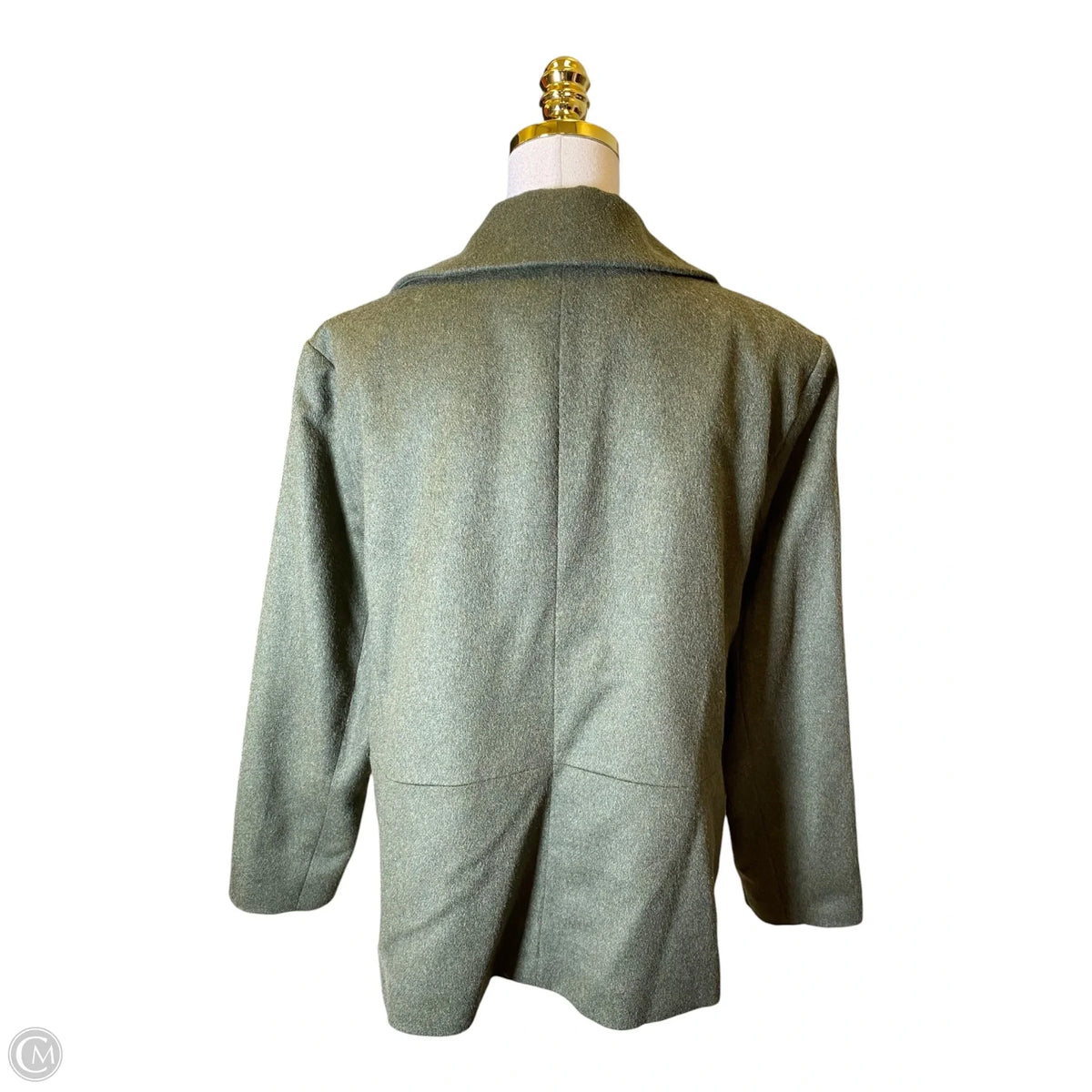 Coat Peacoat By Talbots In Green, Size: 18