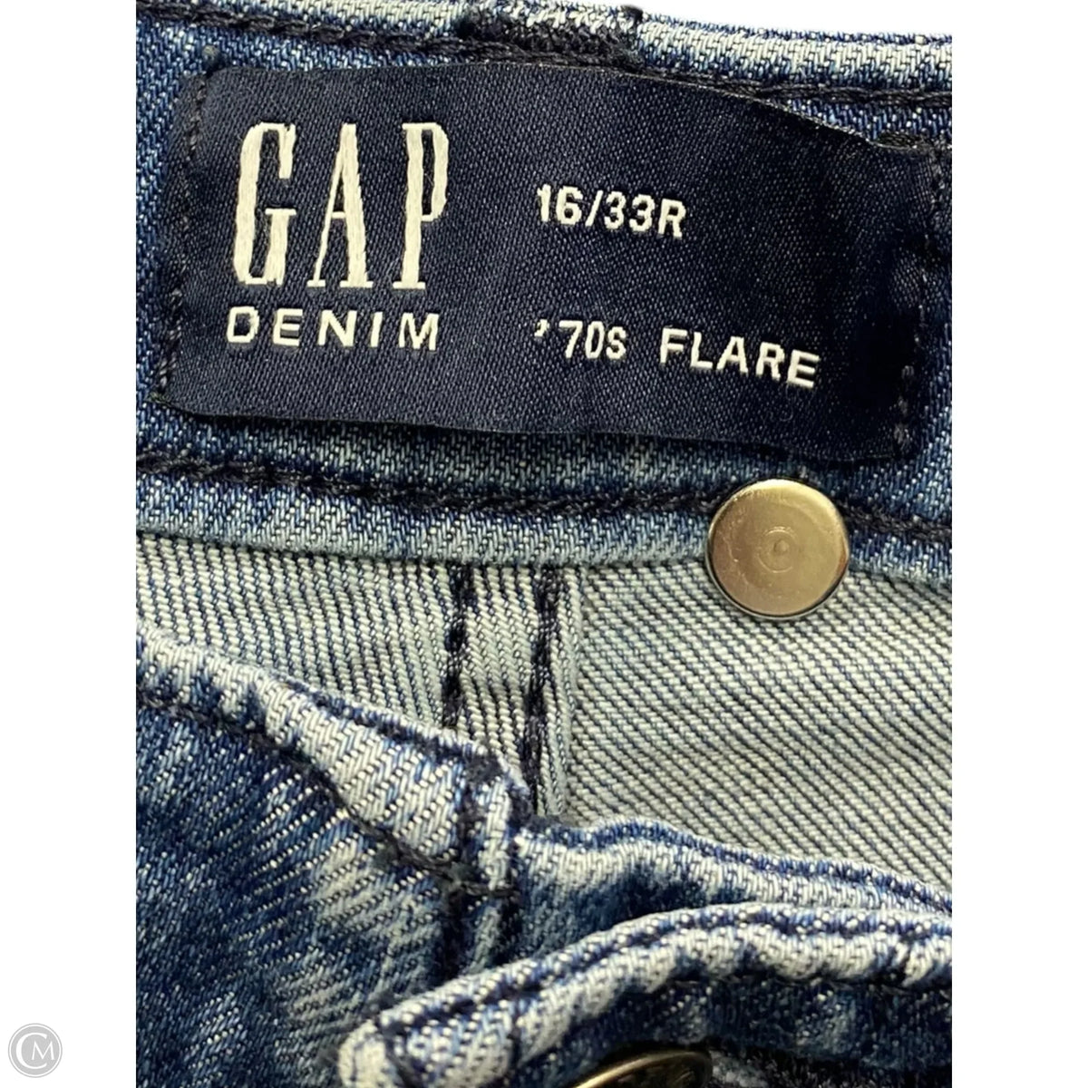 Jeans Flared By Gap In Blue Denim, Size: 16
