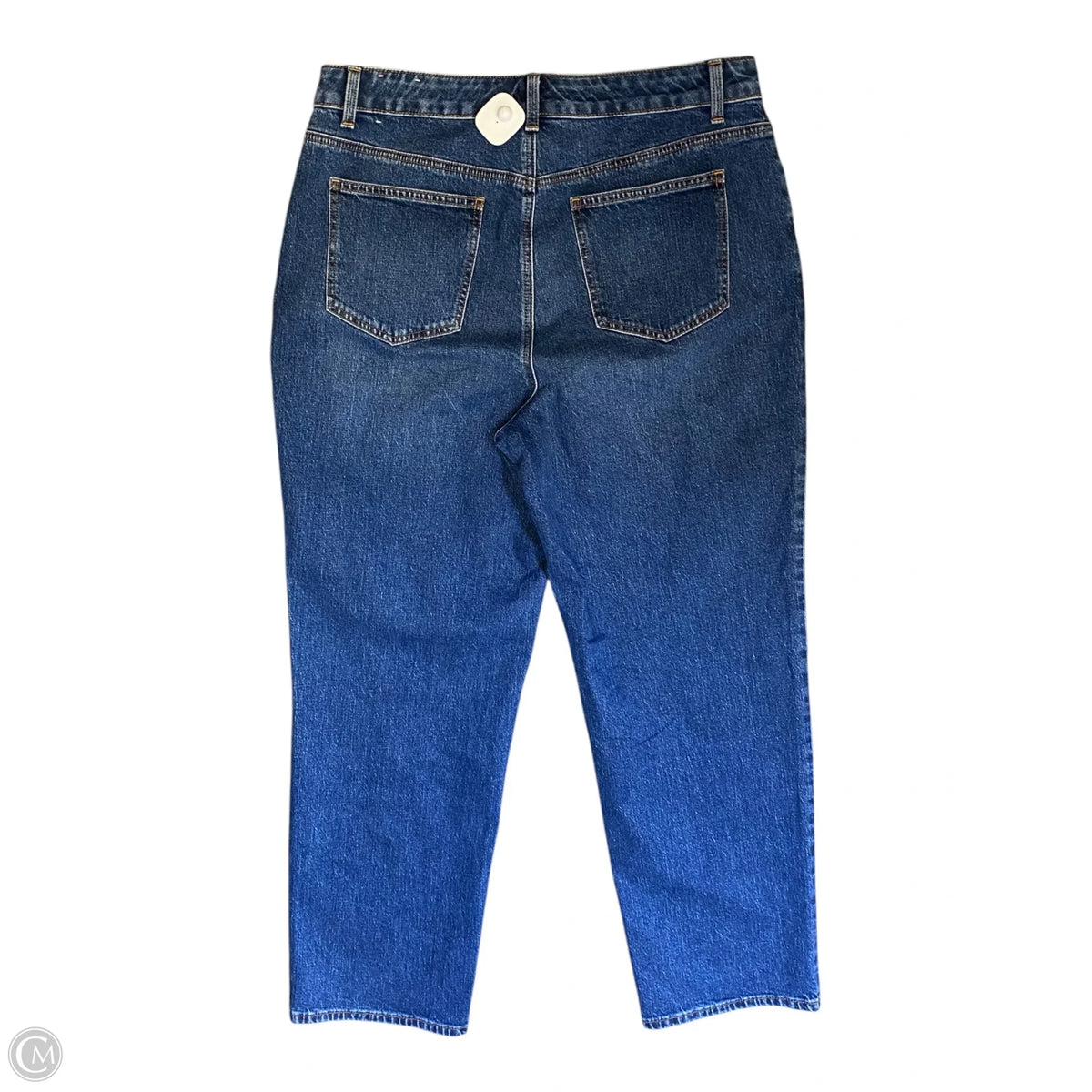 Jeans Straight By Talbots In Blue Denim, Size: 14