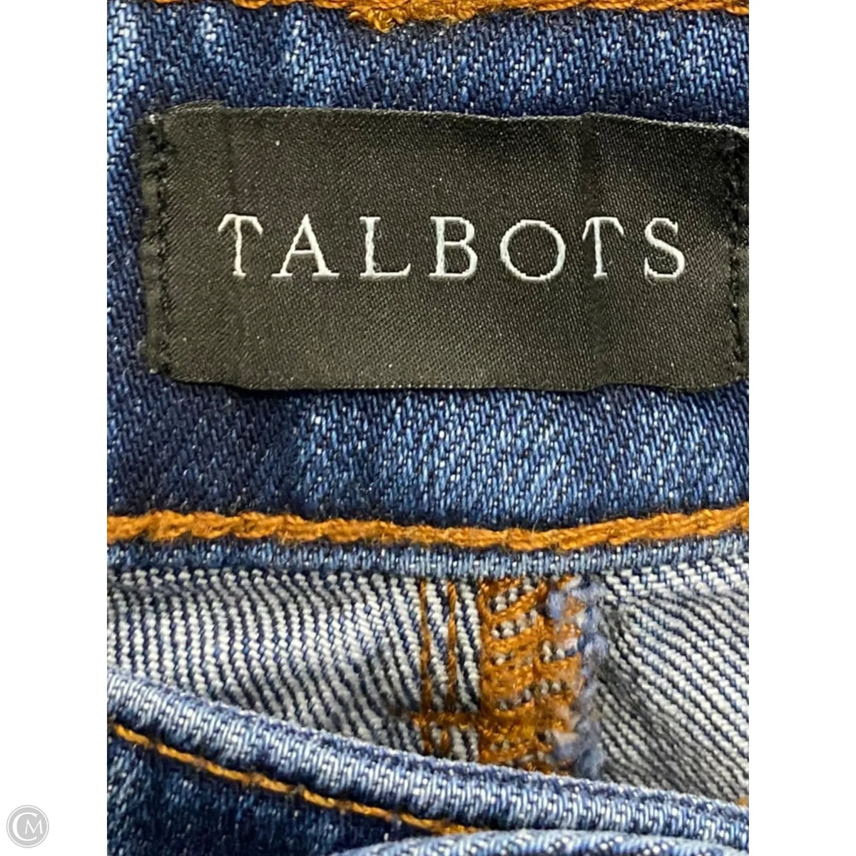 Jeans Straight By Talbots In Blue Denim, Size: 14