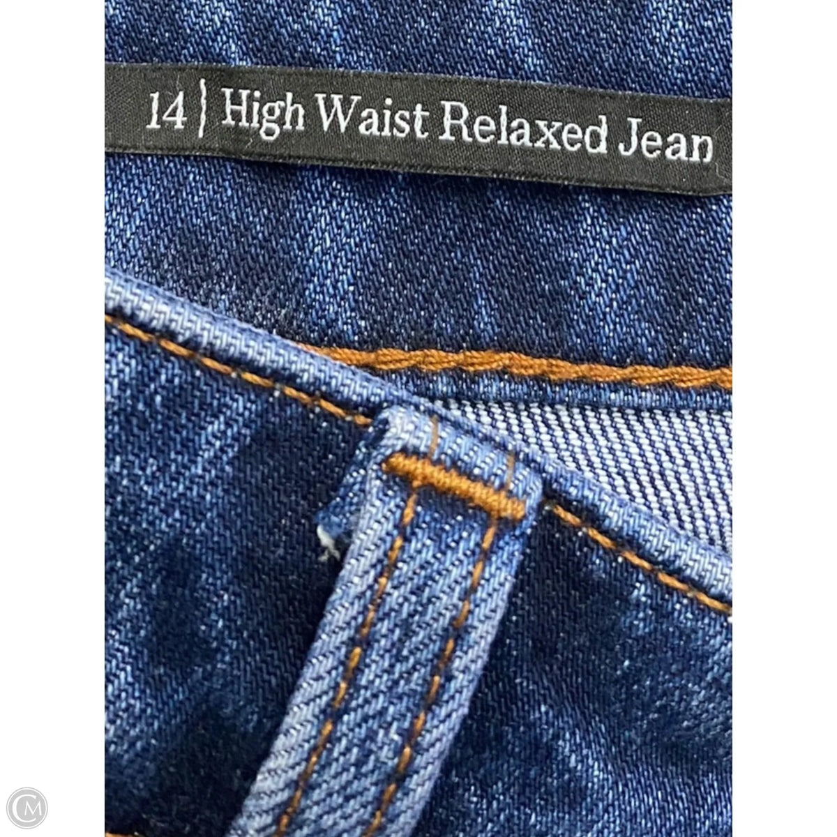 Jeans Straight By Talbots In Blue Denim, Size: 14