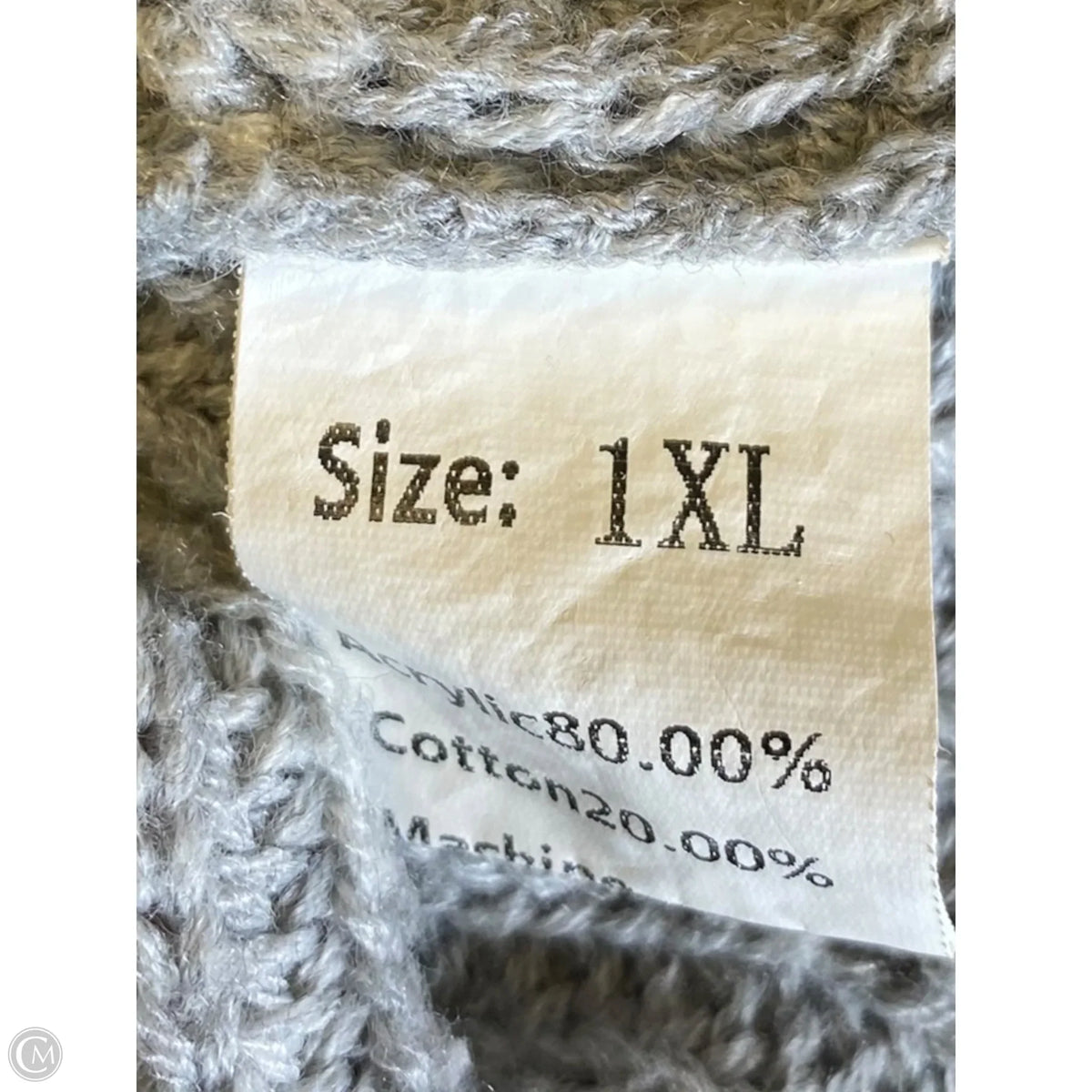 Sweater By Clothes Mentor In Grey, Size: Xl