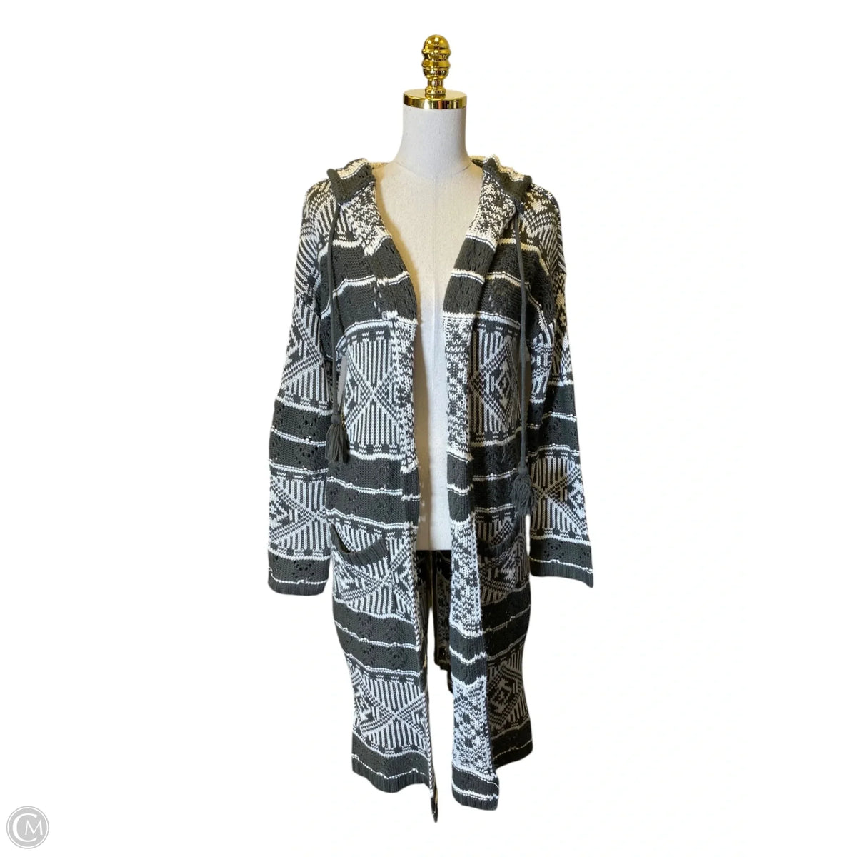 Cardigan By Venus In Grey & White, Size: M
