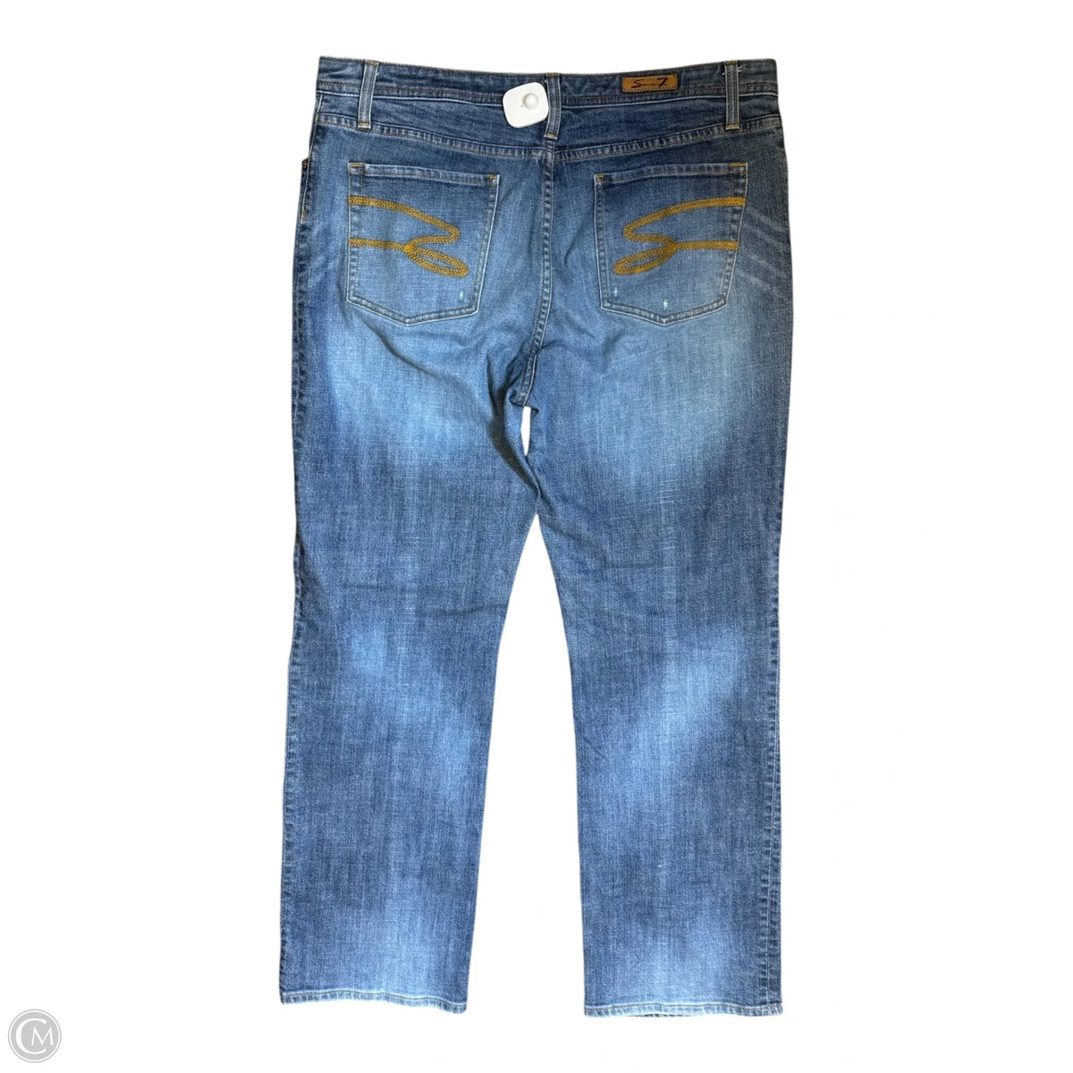 Jeans Boot Cut By Seven 7 In Blue Denim, Size: 18
