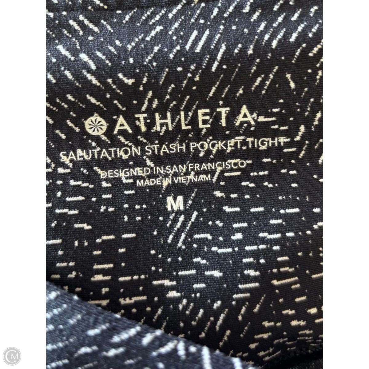 Athletic Leggings By Athleta In Black & White, Size: M