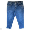 Jeans Straight By Talbots In Blue Denim, Size: 14