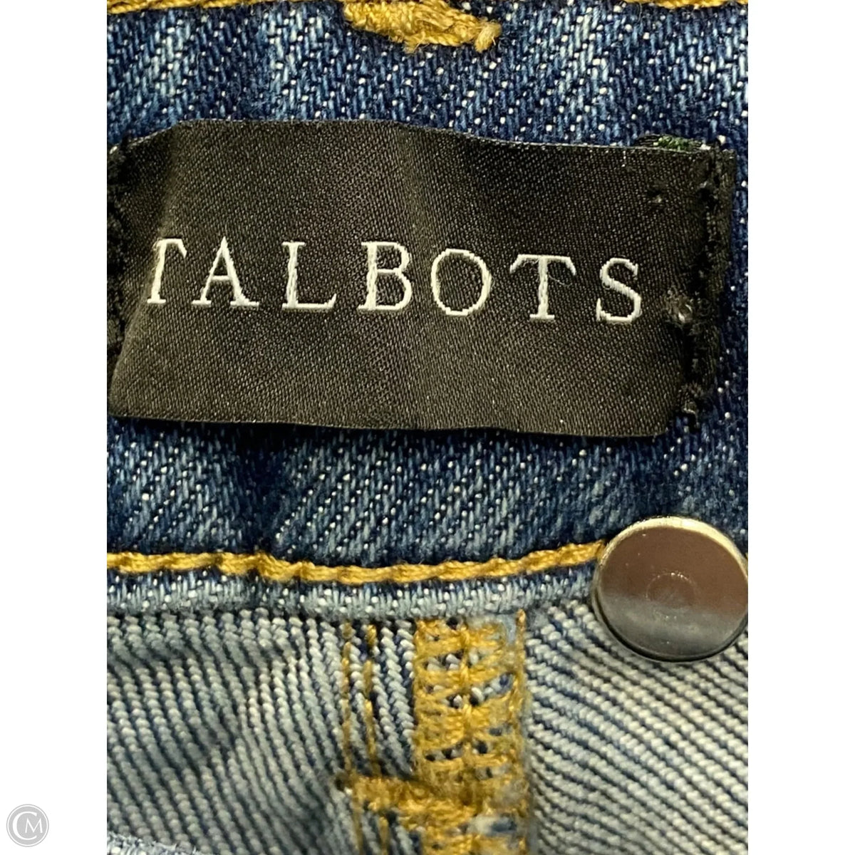 Jeans Straight By Talbots In Blue Denim, Size: 14
