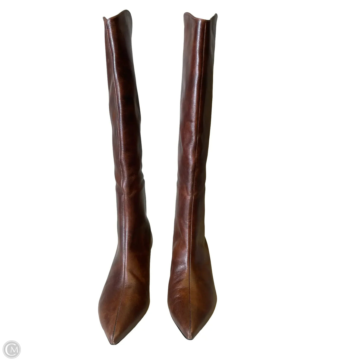 Boots Knee Heels By Schutz In Brown, Size: 8