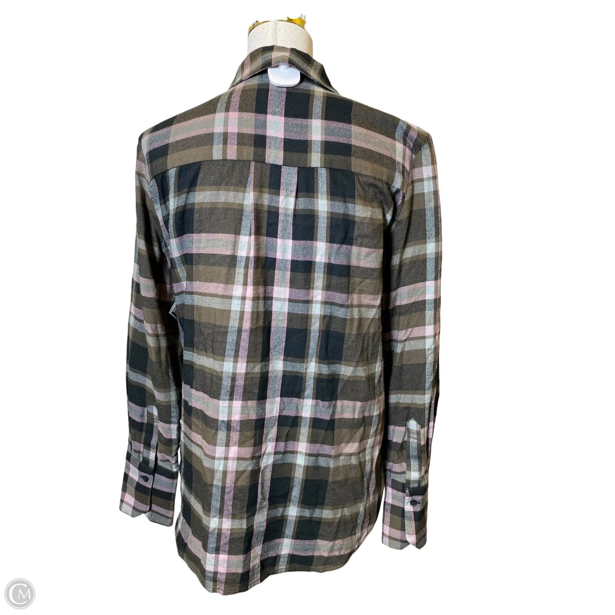 Top Long Sleeve By Paige In Plaid Pattern, Size: S