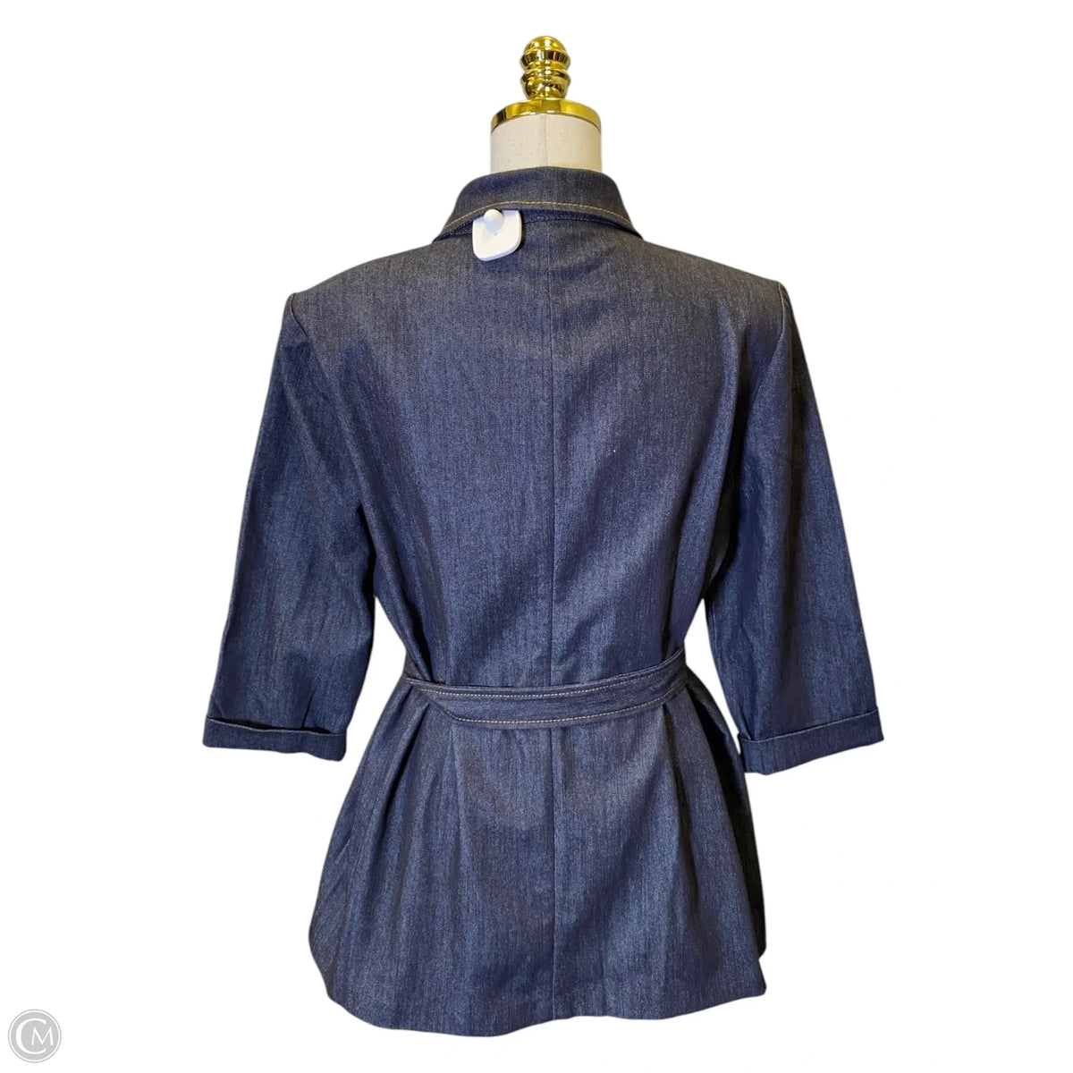 Jacket Denim By Clothes Mentor In Blue Denim, Size: L