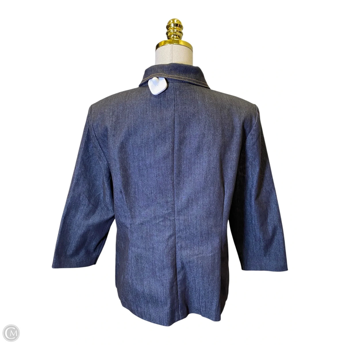 Jacket Denim By Clothes Mentor In Blue Denim, Size: L