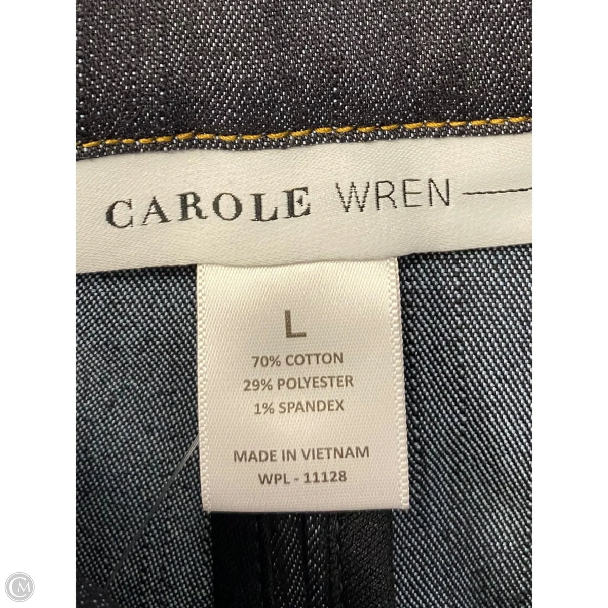 Jacket Denim By Clothes Mentor In Blue Denim, Size: L