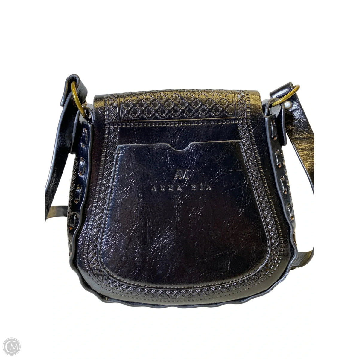 Crossbody Leather By Alma Mia, Size: Medium