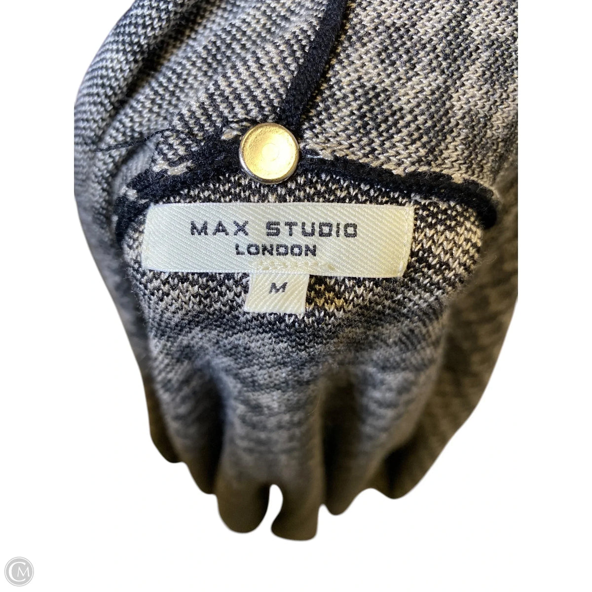 Cardigan By Max Studio In Black & Cream, Size: M