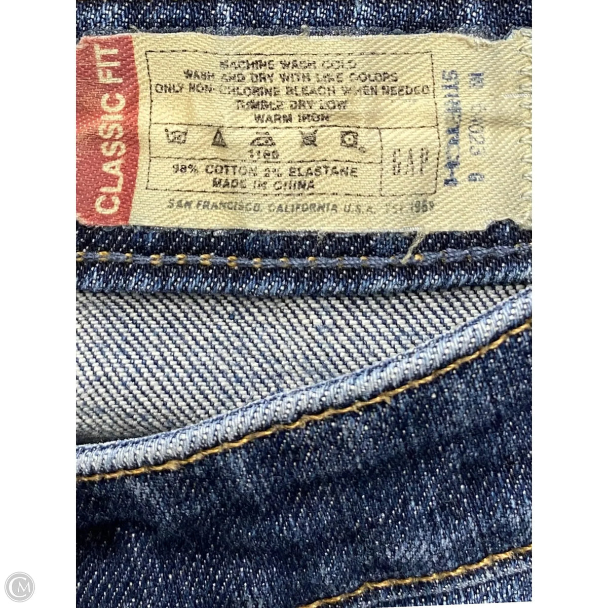 Jeans Straight By Gap In Blue Denim, Size: 6
