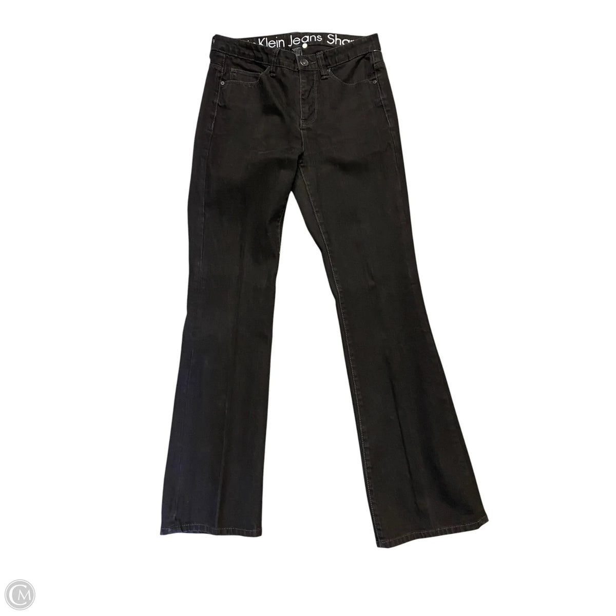 Jeans Boot Cut By Calvin Klein In Black Denim, Size: 6