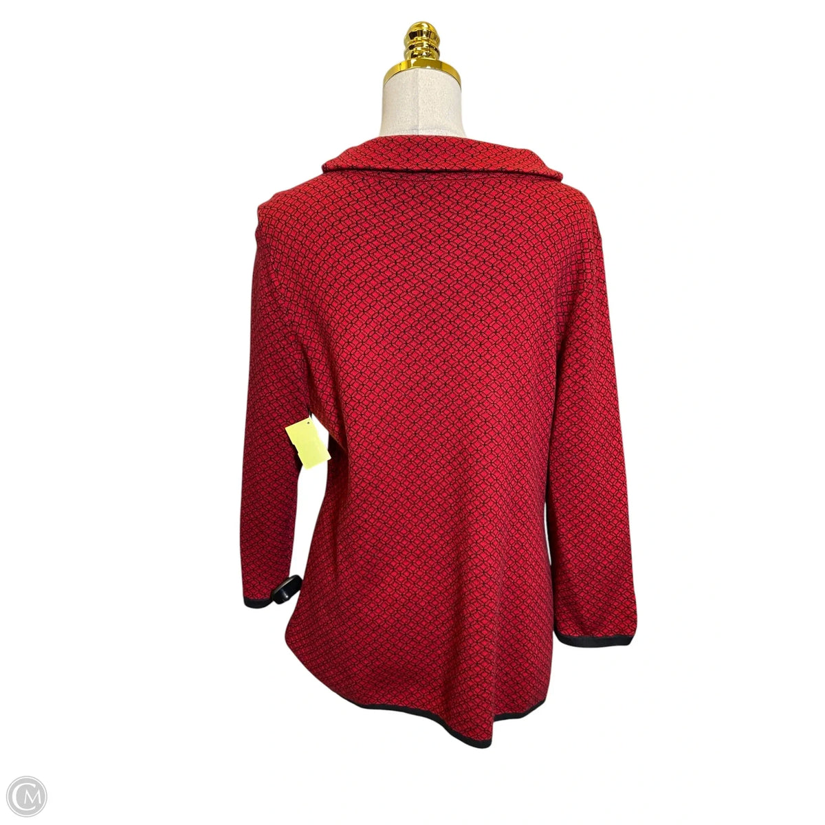 Sweater By Talbots In Black & Red, Size: M