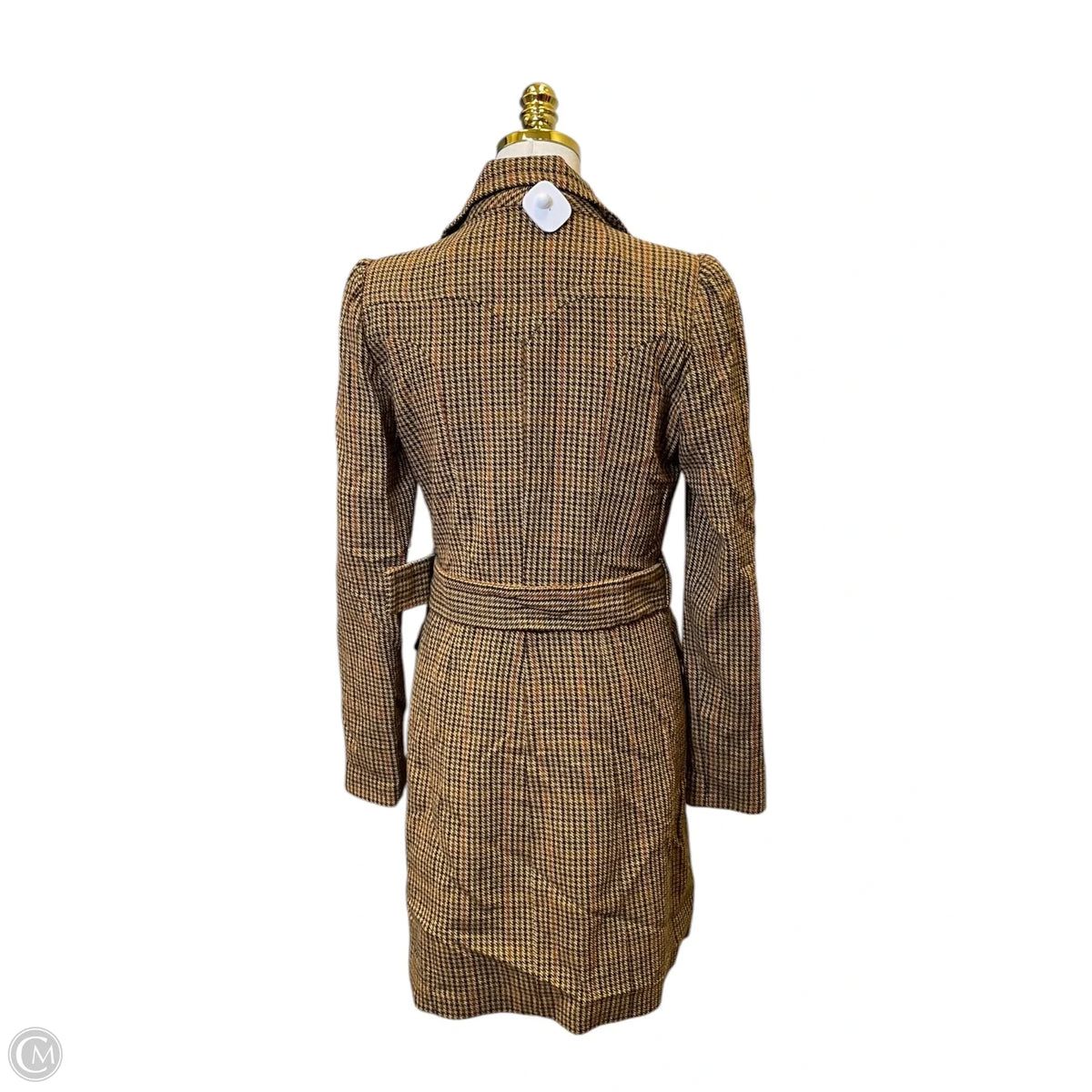 Coat Trench Coat By Next In Plaid Pattern, Size: L