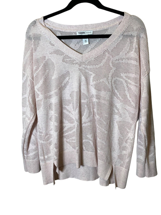 Top Long Sleeve By White House Black Market In Pink, Size: L