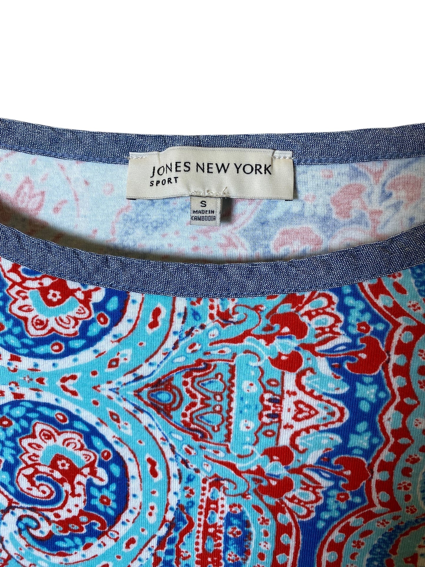 Top 3/4 Sleeve By Jones New York In Multi-colored, Size: S