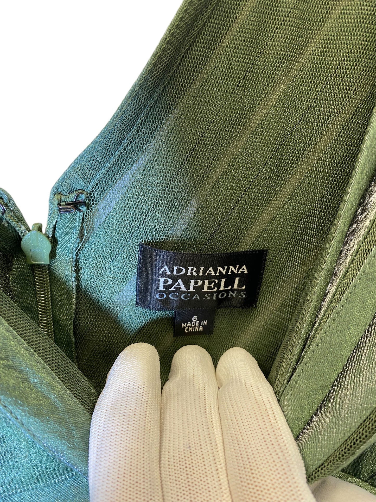 Dress Casual Midi By Adrianna Papell In Green, Size: 6