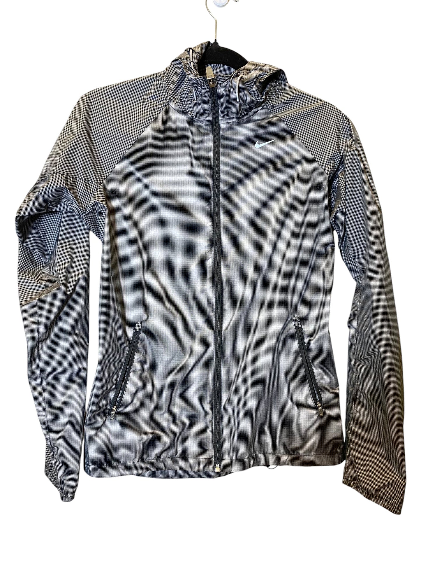 Jacket Windbreaker By Nike In Black & White, Size: Xs