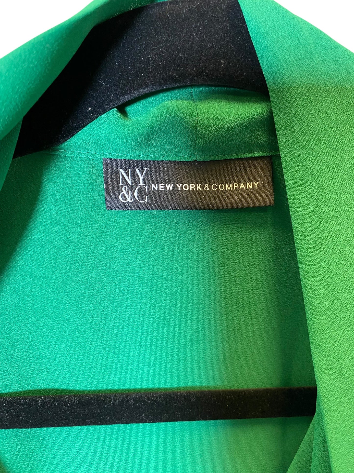 Blouse 3/4 Sleeve By New York And Co In Green, Size: M