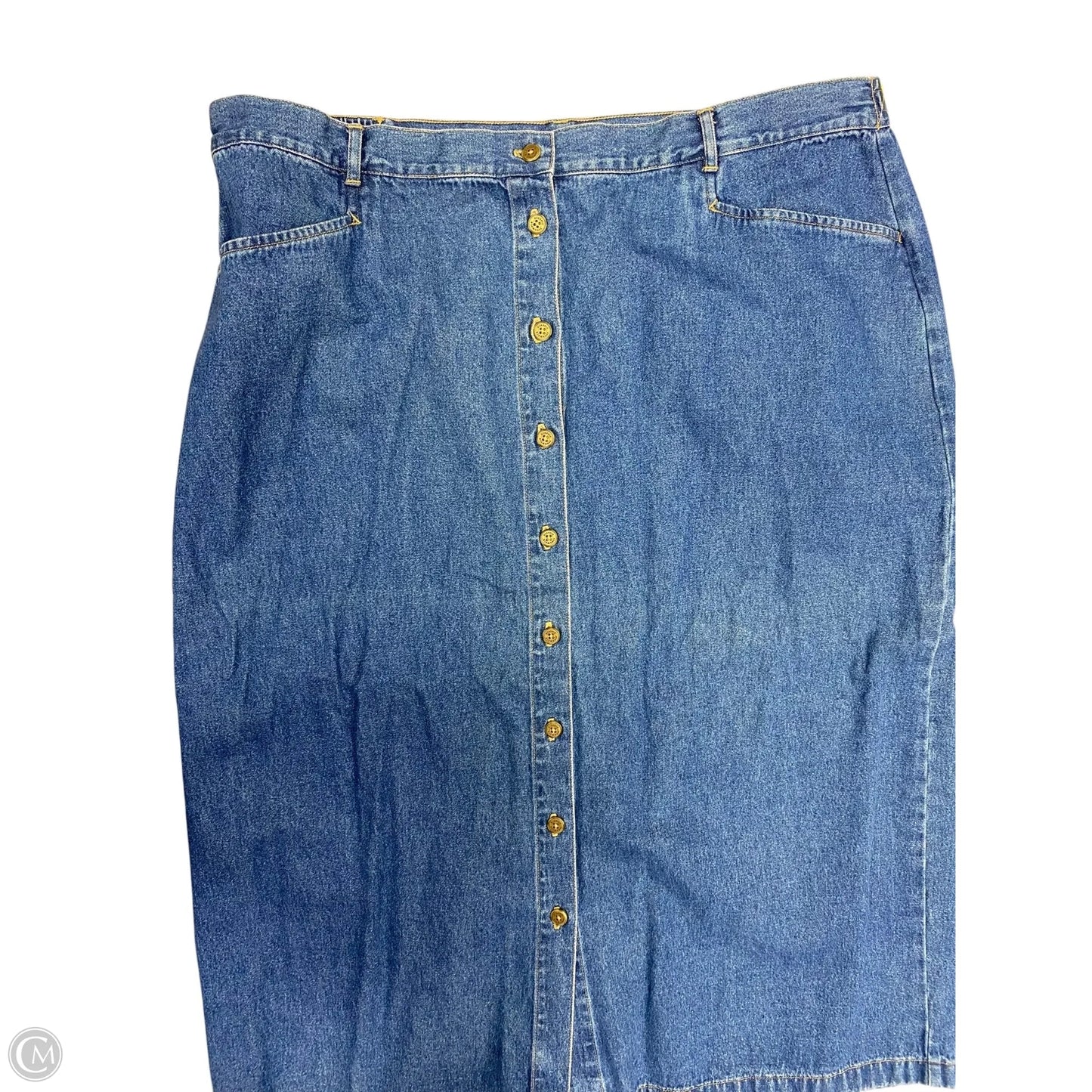 Skirt Maxi By Classic Elements In Blue Denim, Size: 3x