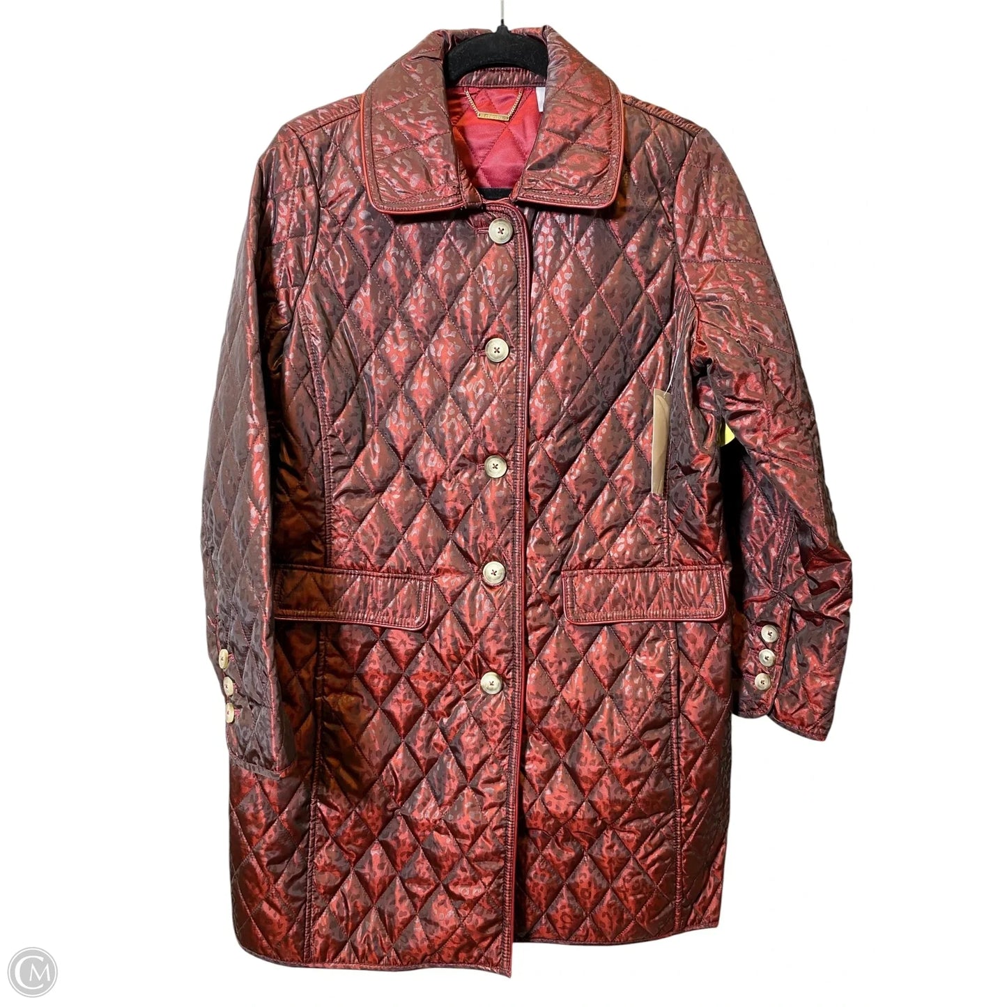 Jacket Moto By Chicos In Animal Print, Size: M