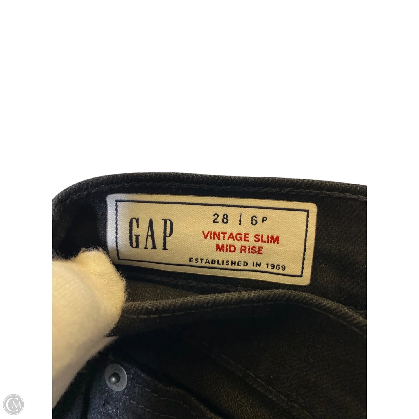 Jeans Straight By Gap In Black, Size: 6