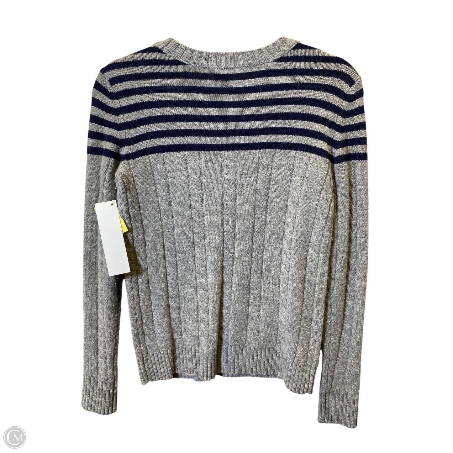 Sweater Designer By Tory Burch In Blue & Grey, Size: Xs