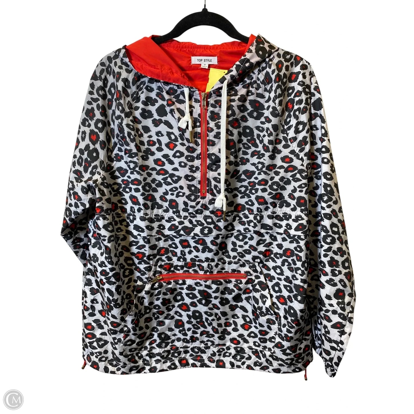 Athletic Jacket By Top Style In Animal Print, Size: M